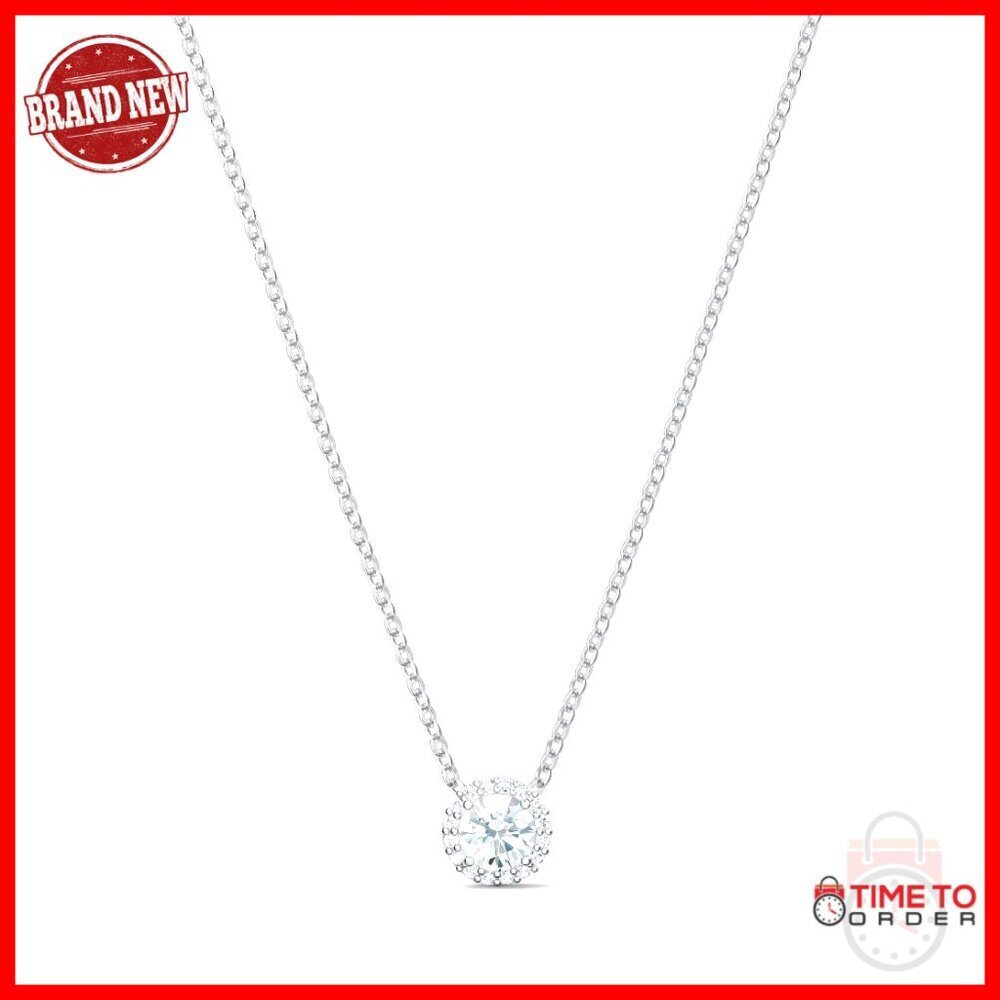 Crystal Pendant Necklace Elegant Minimalist Chic Angelic Pavé Chain Jewelry